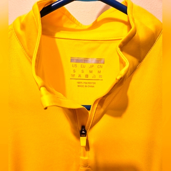 CRYSULLY Women's Sun Protection 1/4 Zip Long Sleeve Hiking Shirt -size S, Yellow - Picture 9 of 9